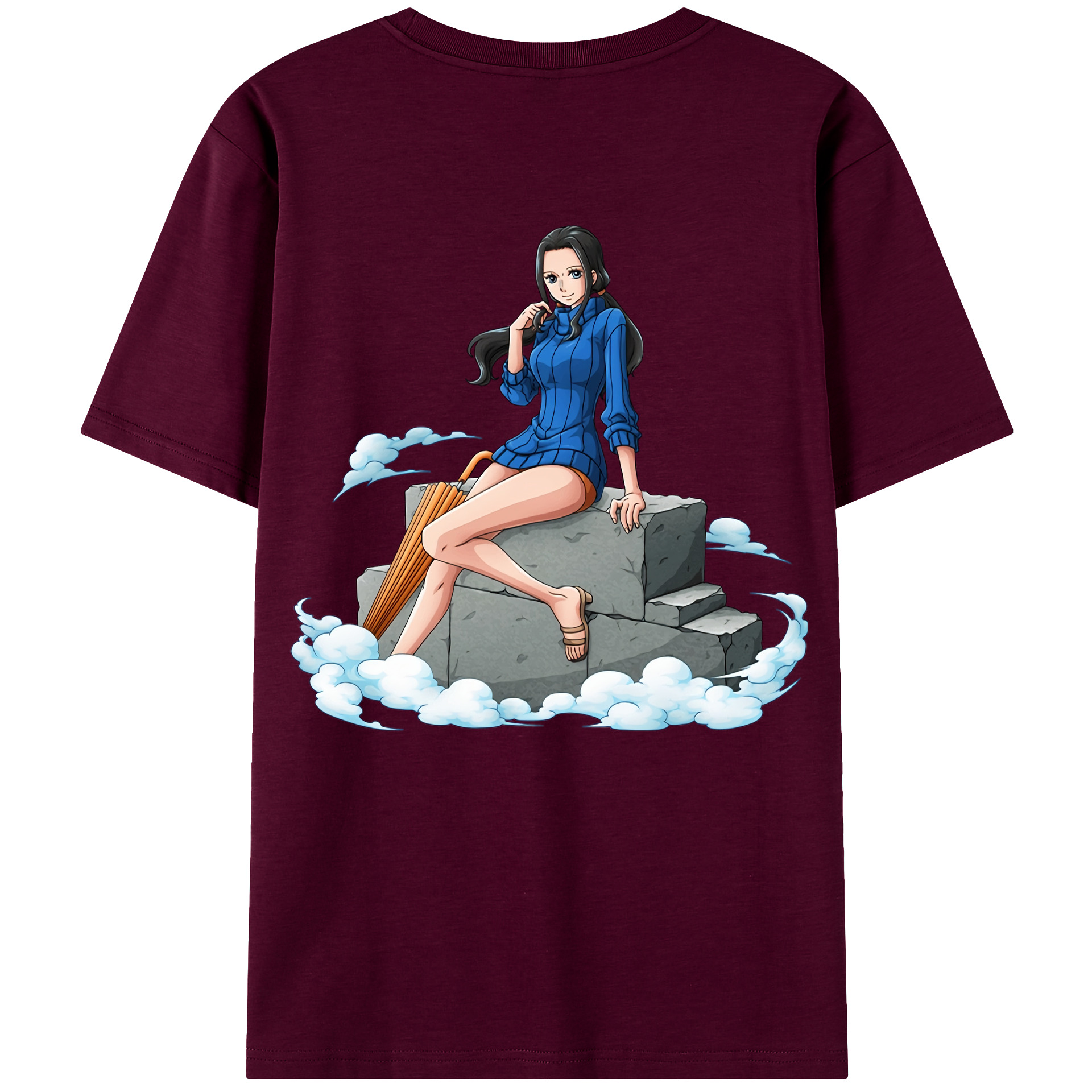 ワンピース ニコ・ロビン ONE PIECE Nico Robin レディース半袖Tシャツ(バックプリント)